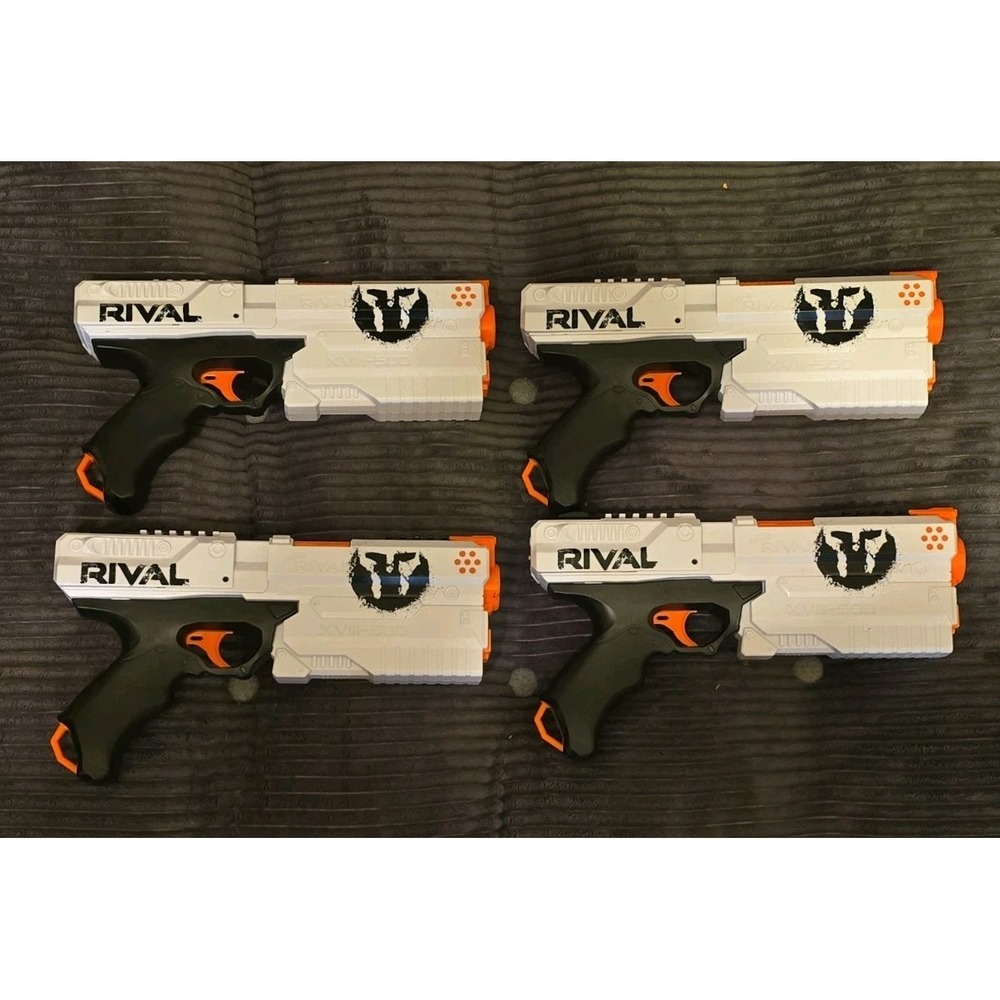 Nerf Rival Kronos 4 Guns Pistols XVIII-500 White Lot